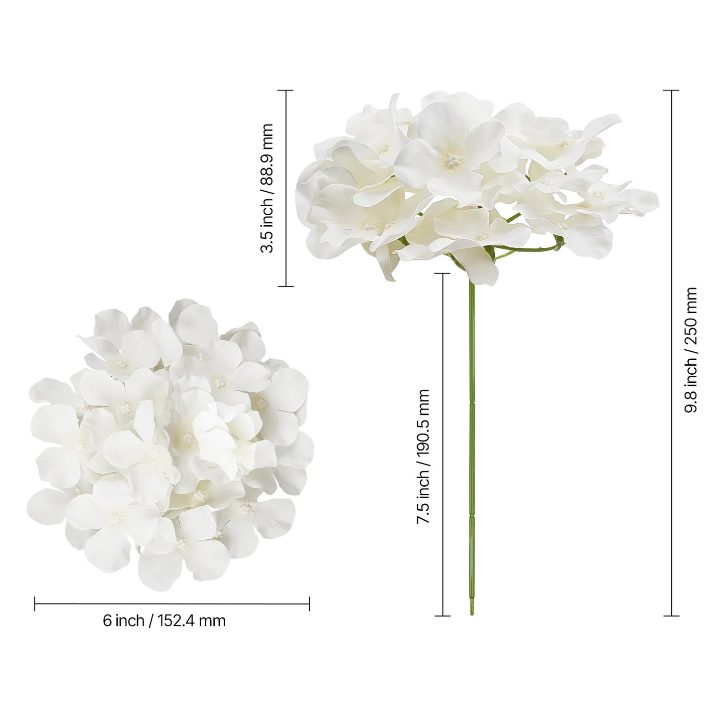 SucceBuy Realistic Artificial Hydrangea Flowers For Home And Wedding Decor