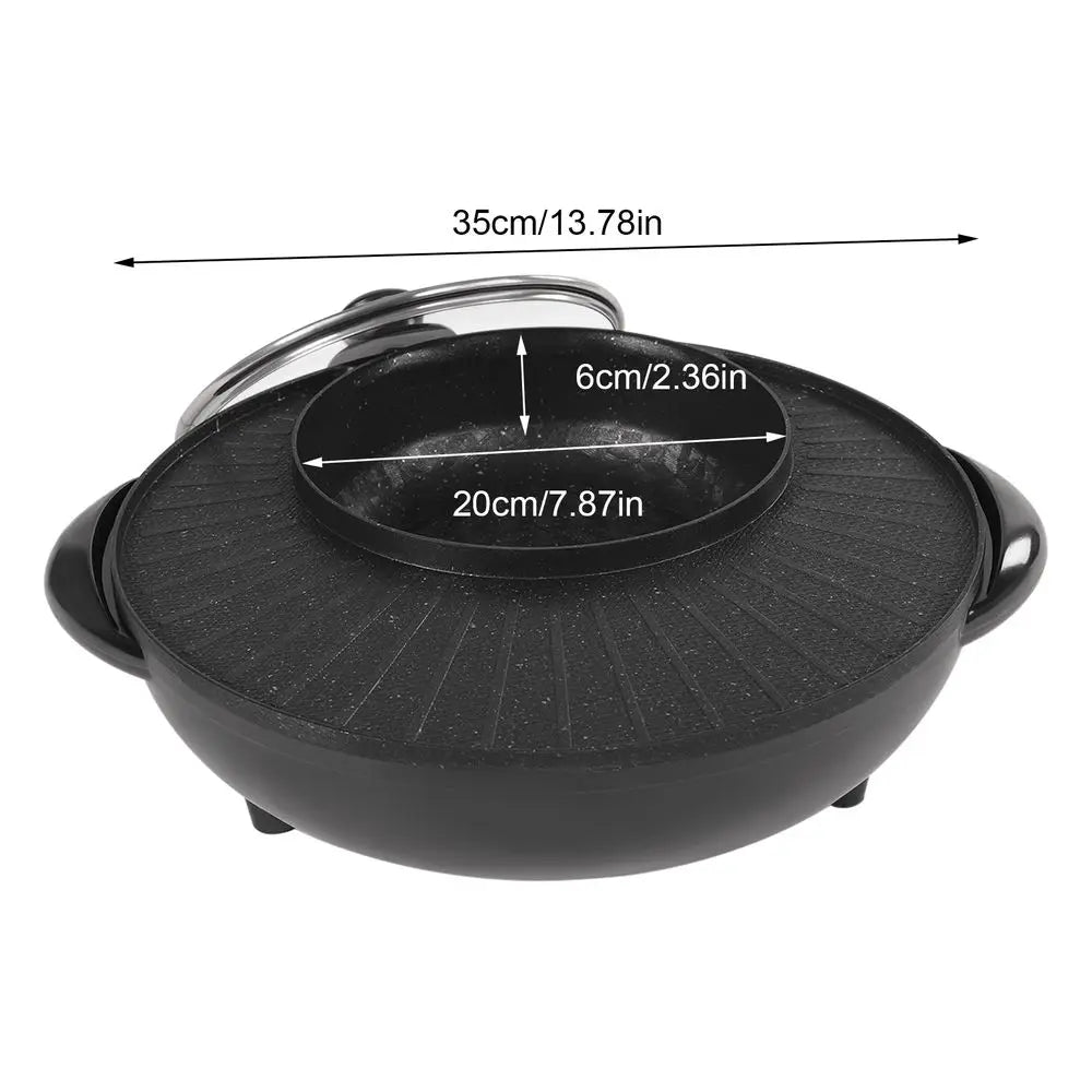 Circular Edition Electric Hot Pot Grill for Indoor Parties