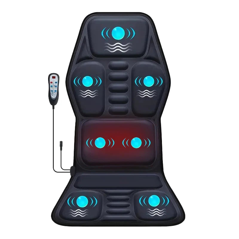 HOMEMASSA Vibration Back Massager Seat Cushion with Heat
