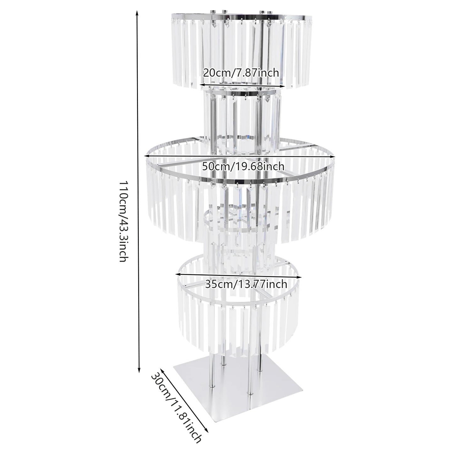 5 Tier Wedding Centerpiece Stand Acrylic Flower Vase With Hanging