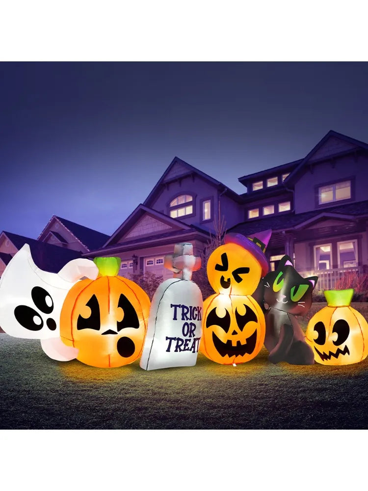 Outdoor Halloween Inflatables With LED Lights For Yard And Lawn Decoration