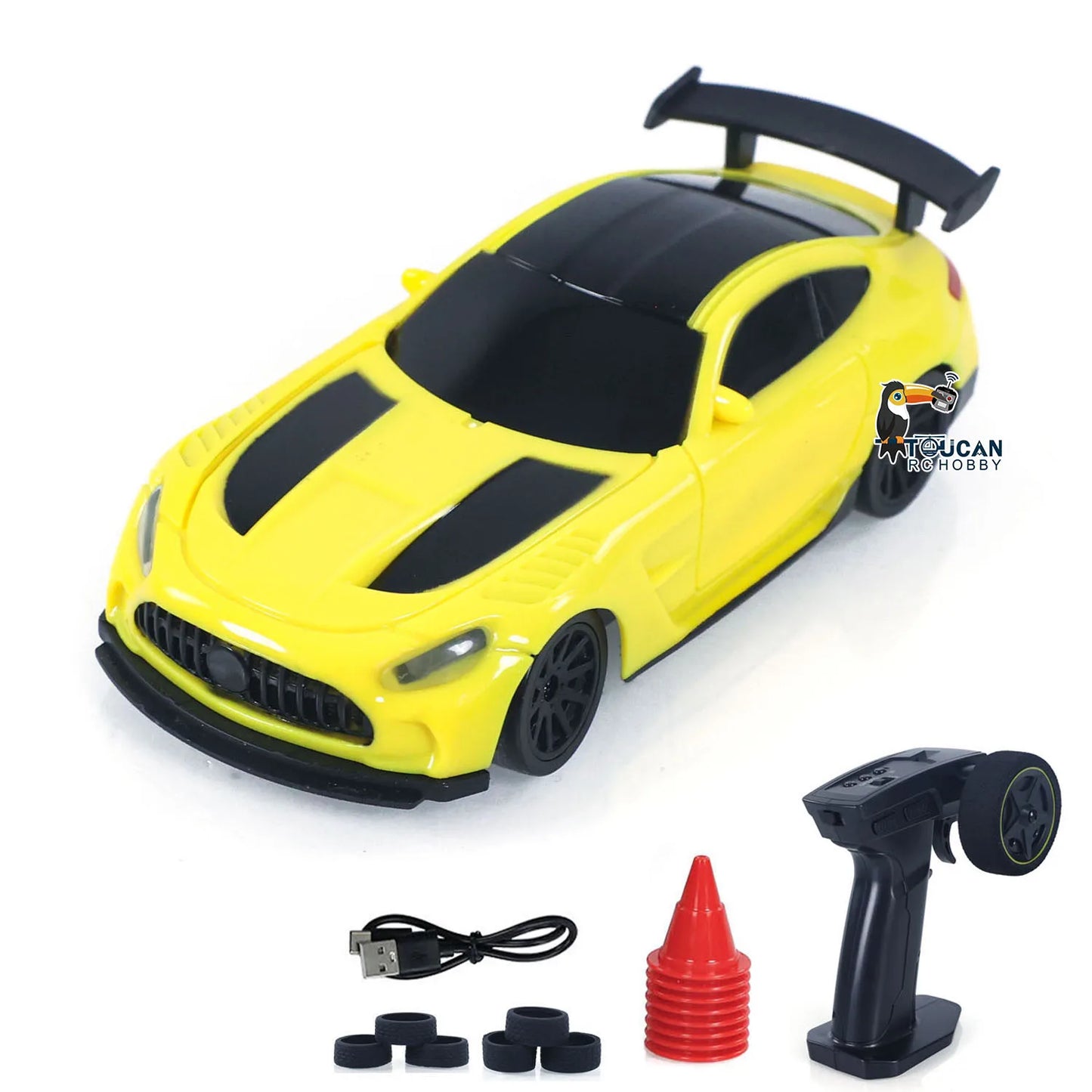 Toucan RC Hobby Drift Car With LED Lights And AWD Remote Control