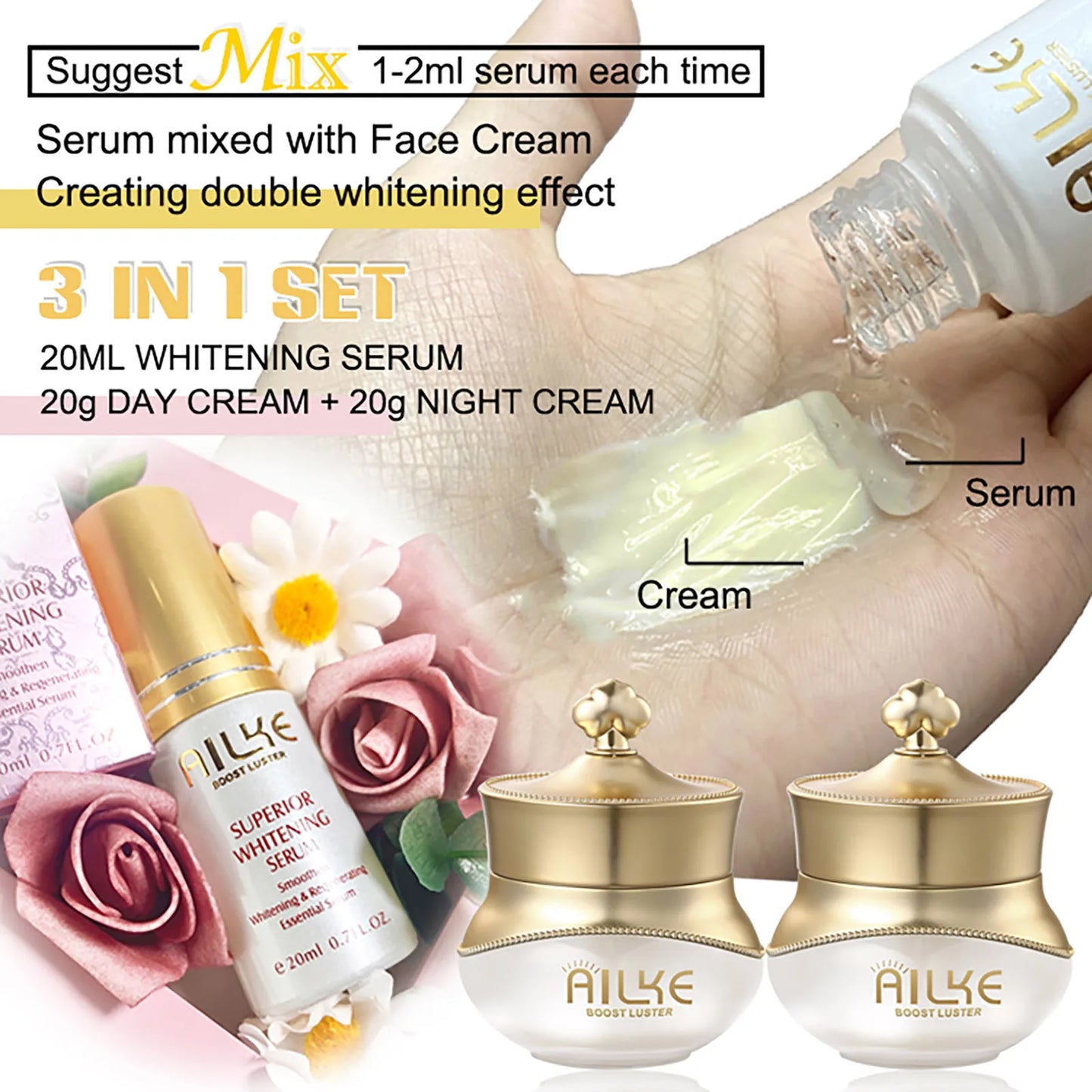 AILKE Night Cream for Women Collagen Whitening Anti Aging