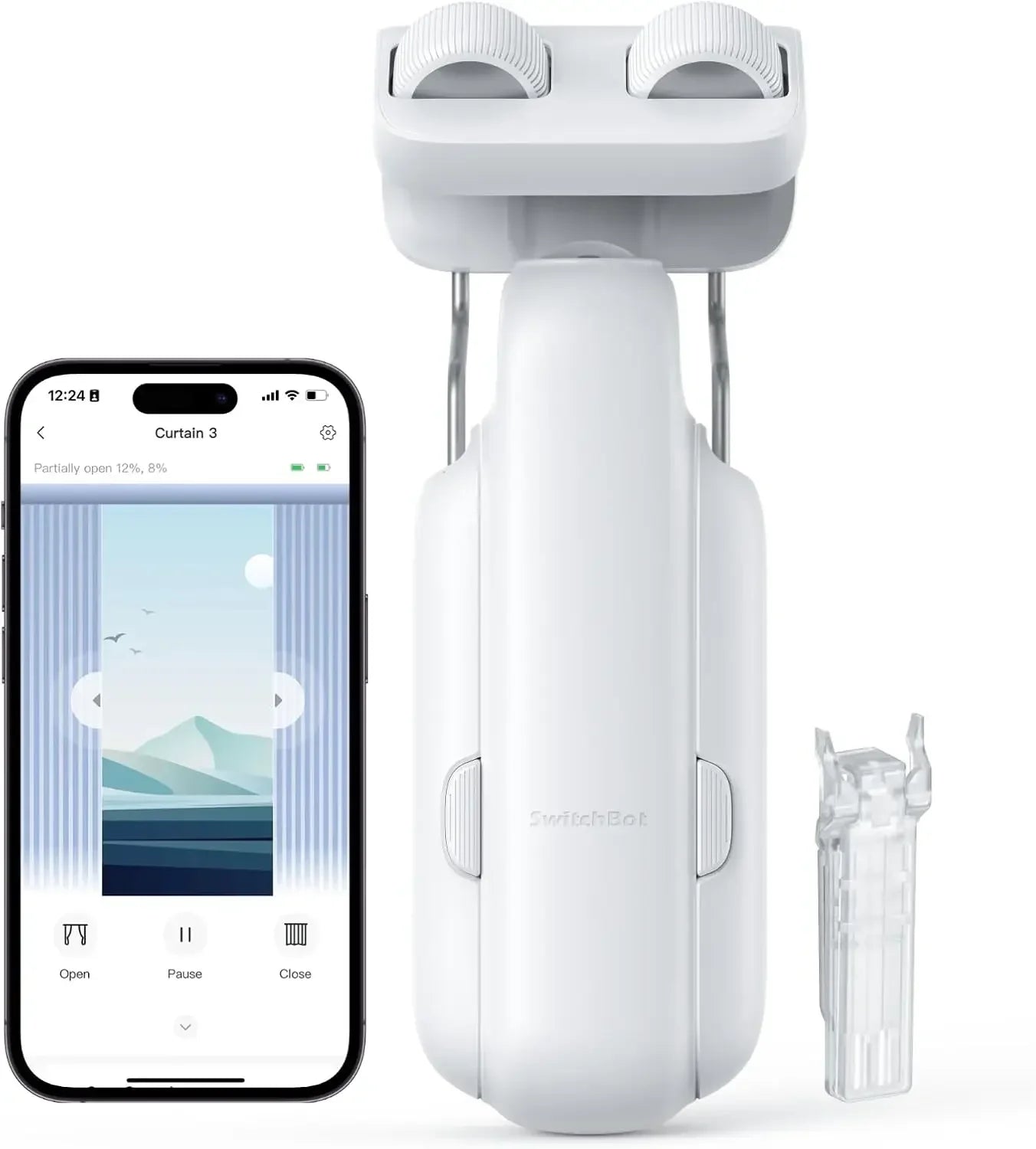 Automatic Curtain Opener With Bluetooth Remote App Control Hub