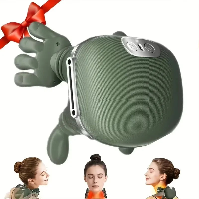 Neck And Shoulder Massager Shiatsu Pillow With Heat Wireless Portable