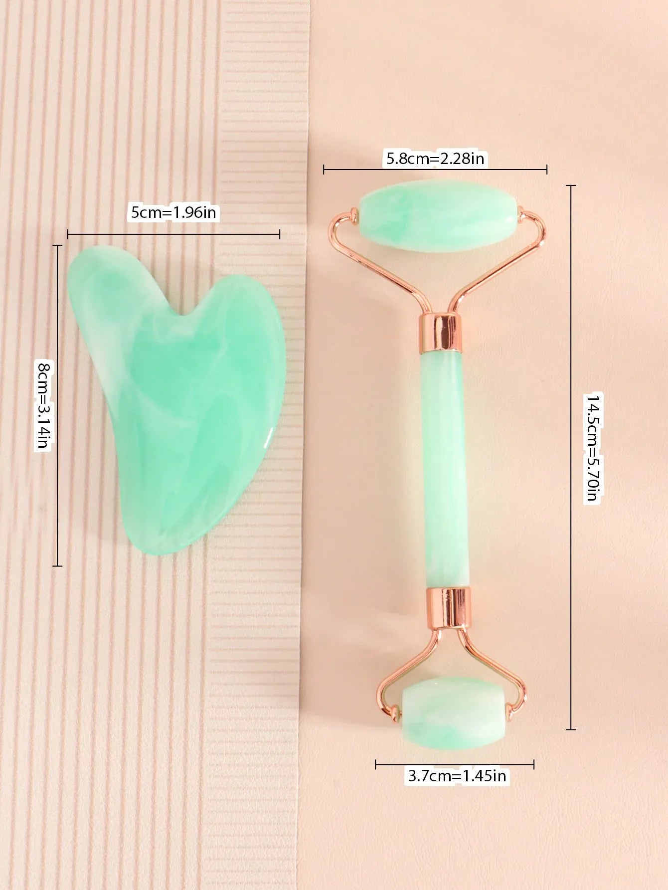 3 Piece Facial Massage Tool Set With Face Roller Cupping