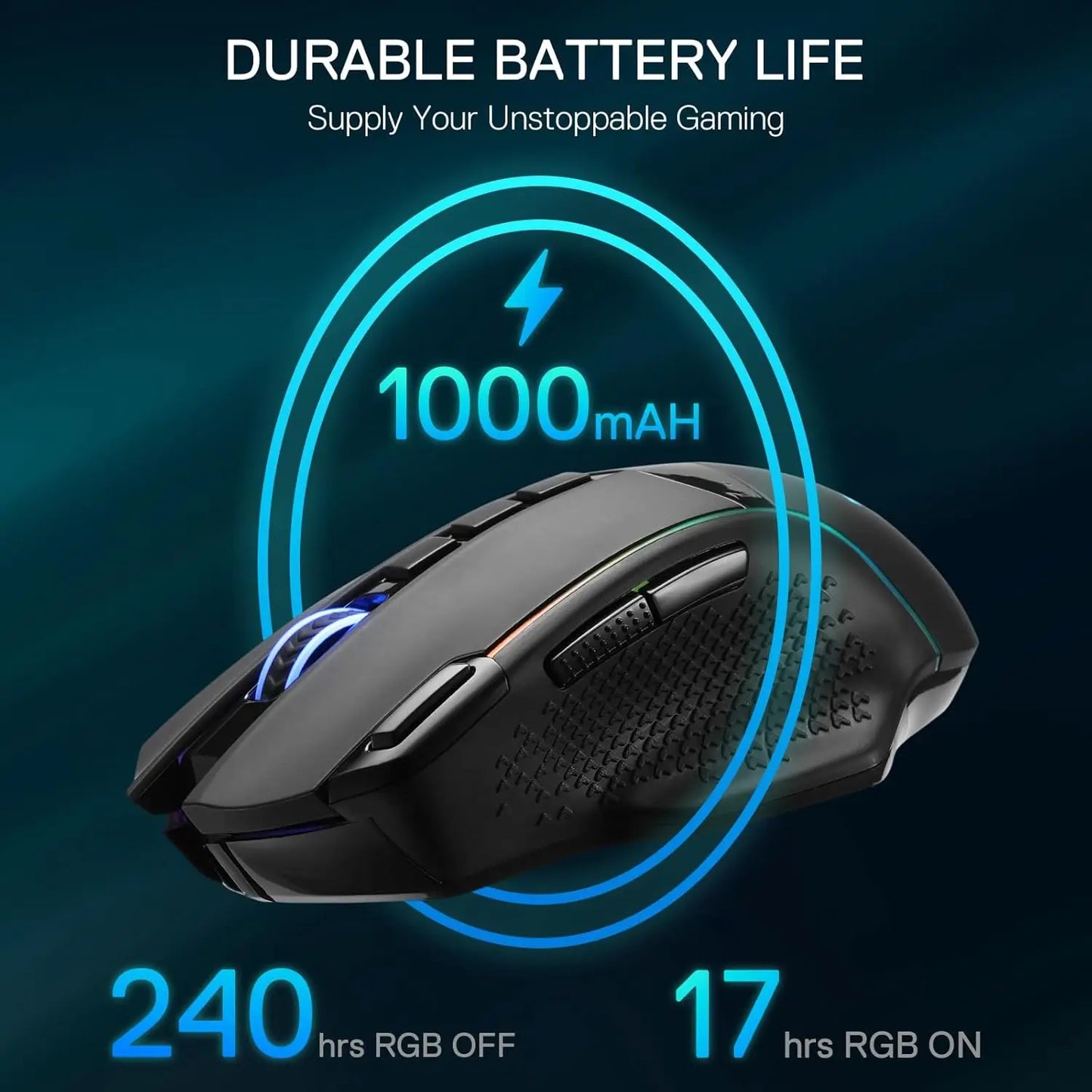 Redragon M991 Wireless Gaming Mouse 26000DPI ThreeMode RGB Backlight