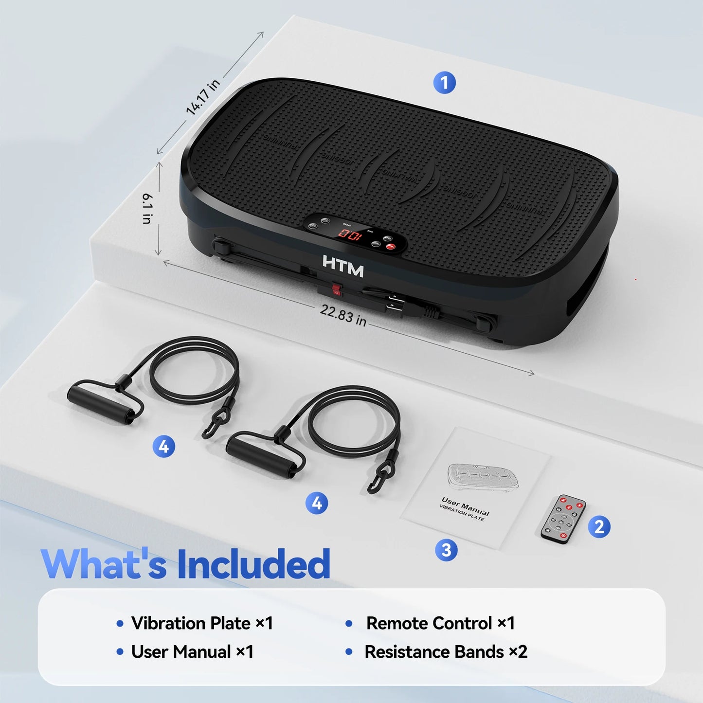 HTM Vibration Plate Fitness Machine For Whole Body Workout
