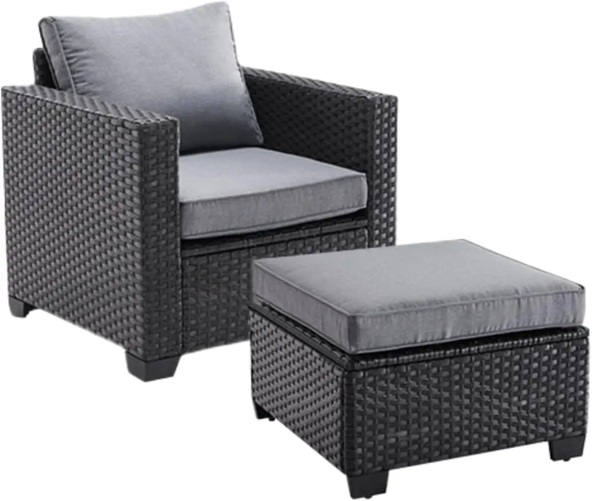 Patio Sectional Sofa Set Outdoor Furniture With Ottoman