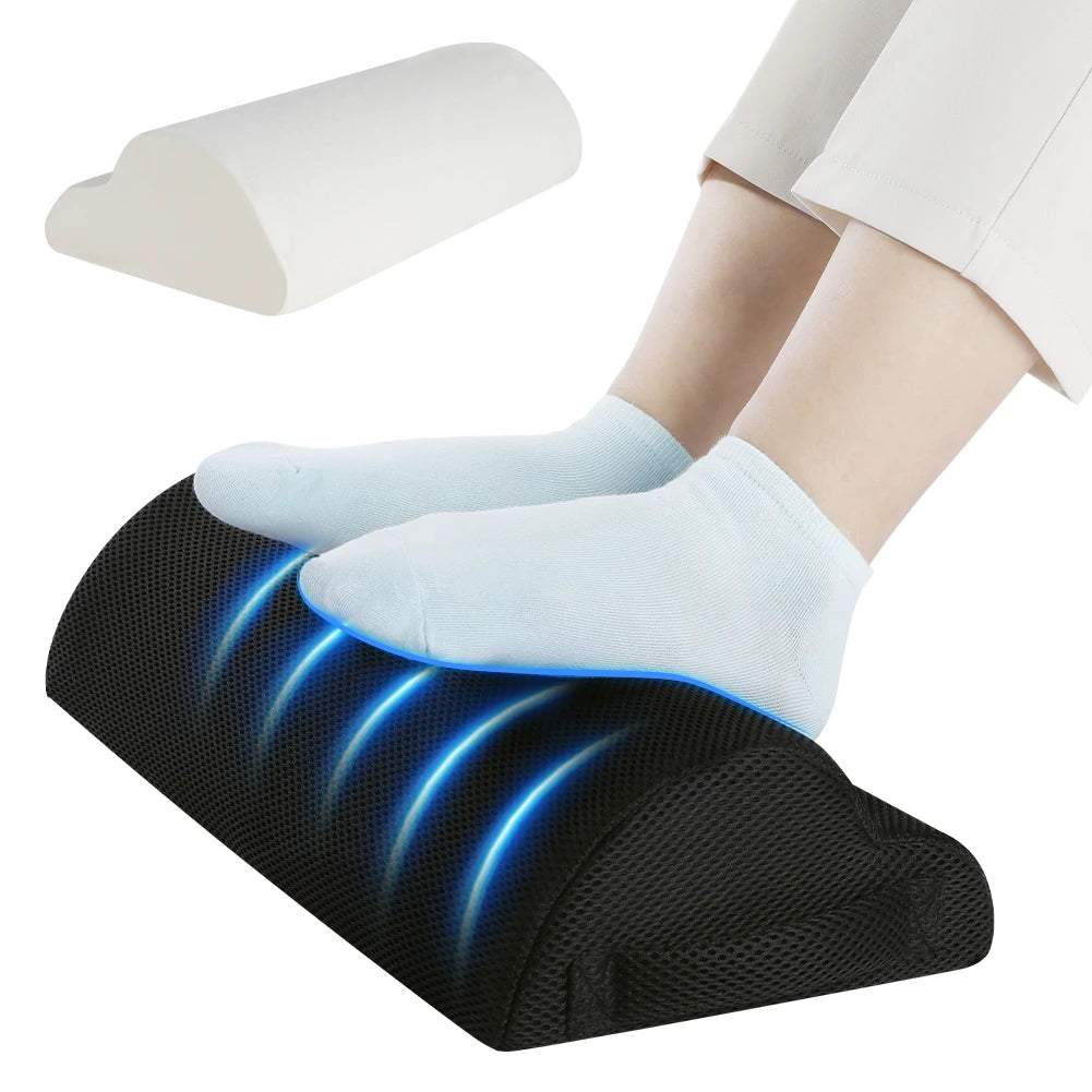 Memory Foam Office Foot Stool Under Desk Footrest For Gaming