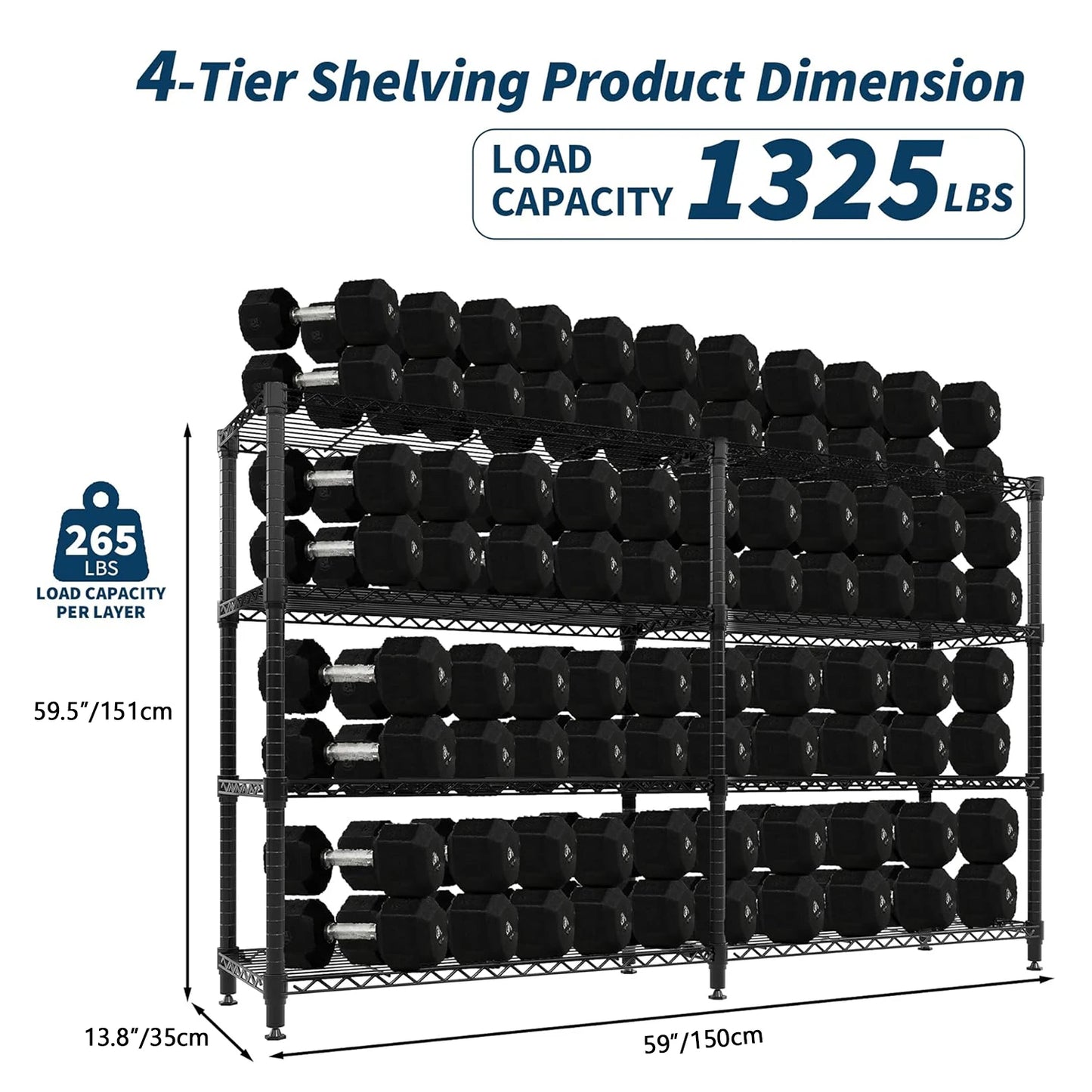 Twister.CK Five Tier Heavy Duty Metal Storage Shelves