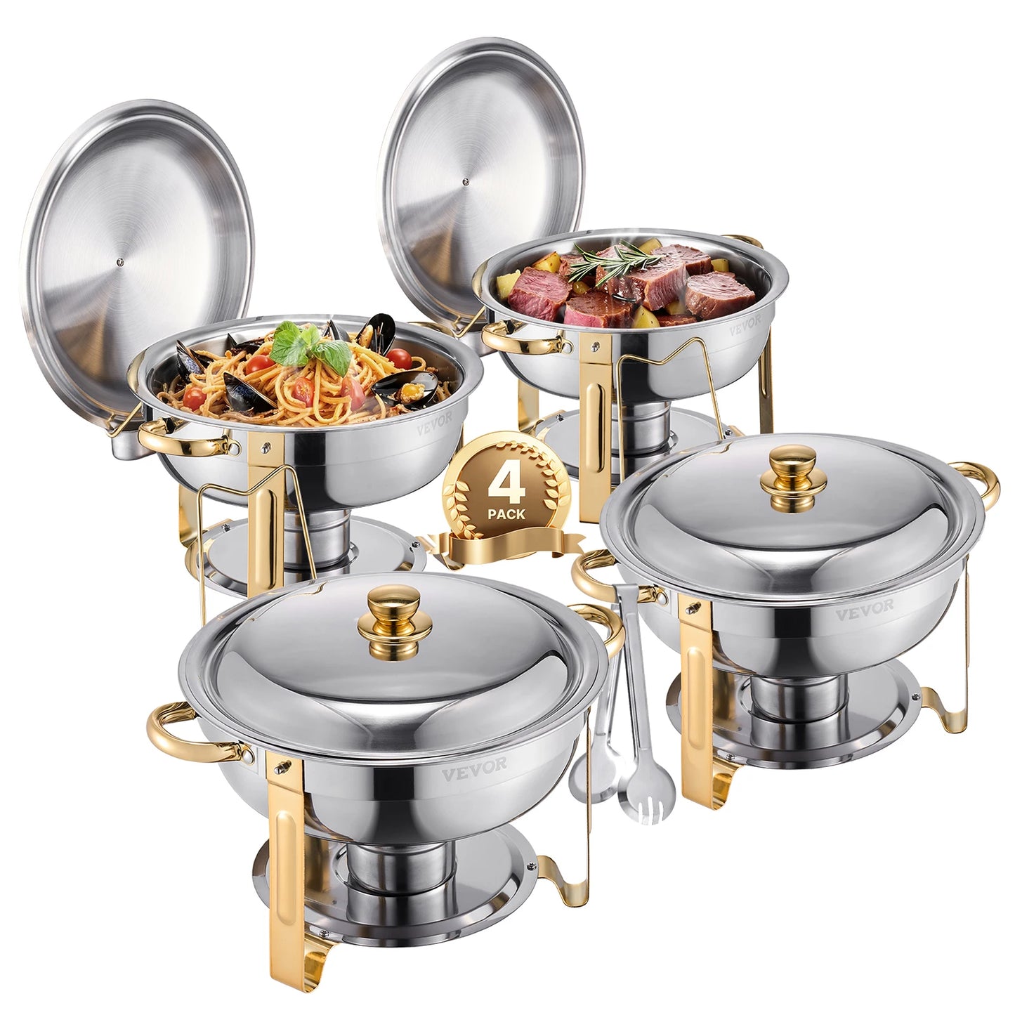 SucceBuy Stainless Steel Chafing Dish Buffet Set Catering Warmer