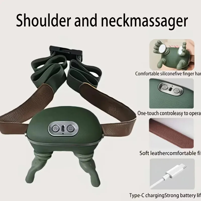 Neck And Shoulder Massager Shiatsu Pillow With Heat Wireless Portable