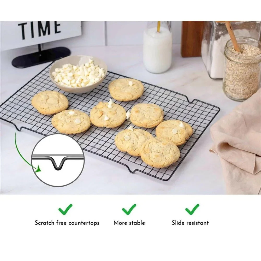 Nonstick Carbon Steel Cooling Rack Set 2 Piece For Baking