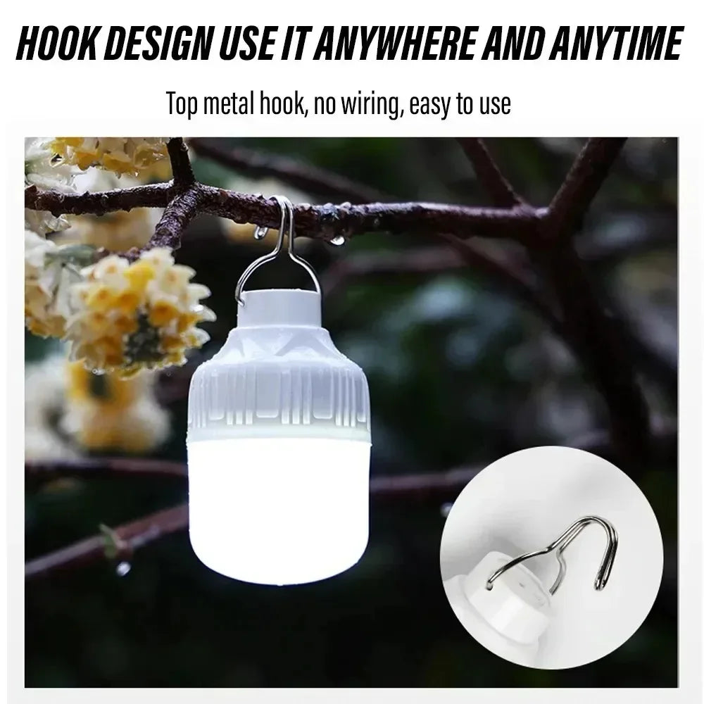 Outdoor USB Rechargeable LED Lantern for Camping and Emergency Light