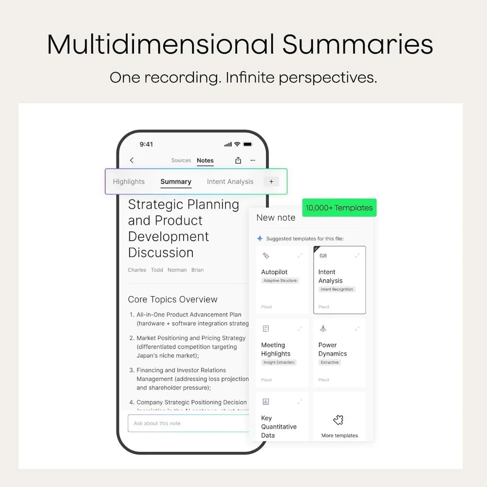 AI Voice Recorder With Transcription And Summarization For Meetings