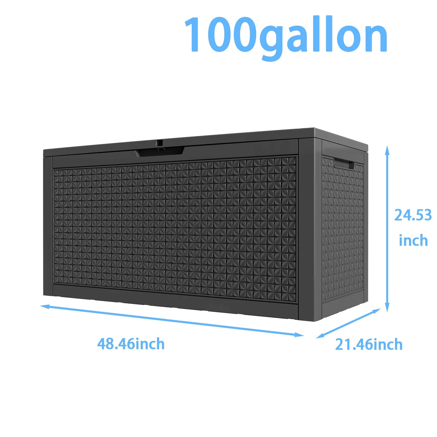 Resin Deck Box Lockable Outdoor Storage For Patio Gear