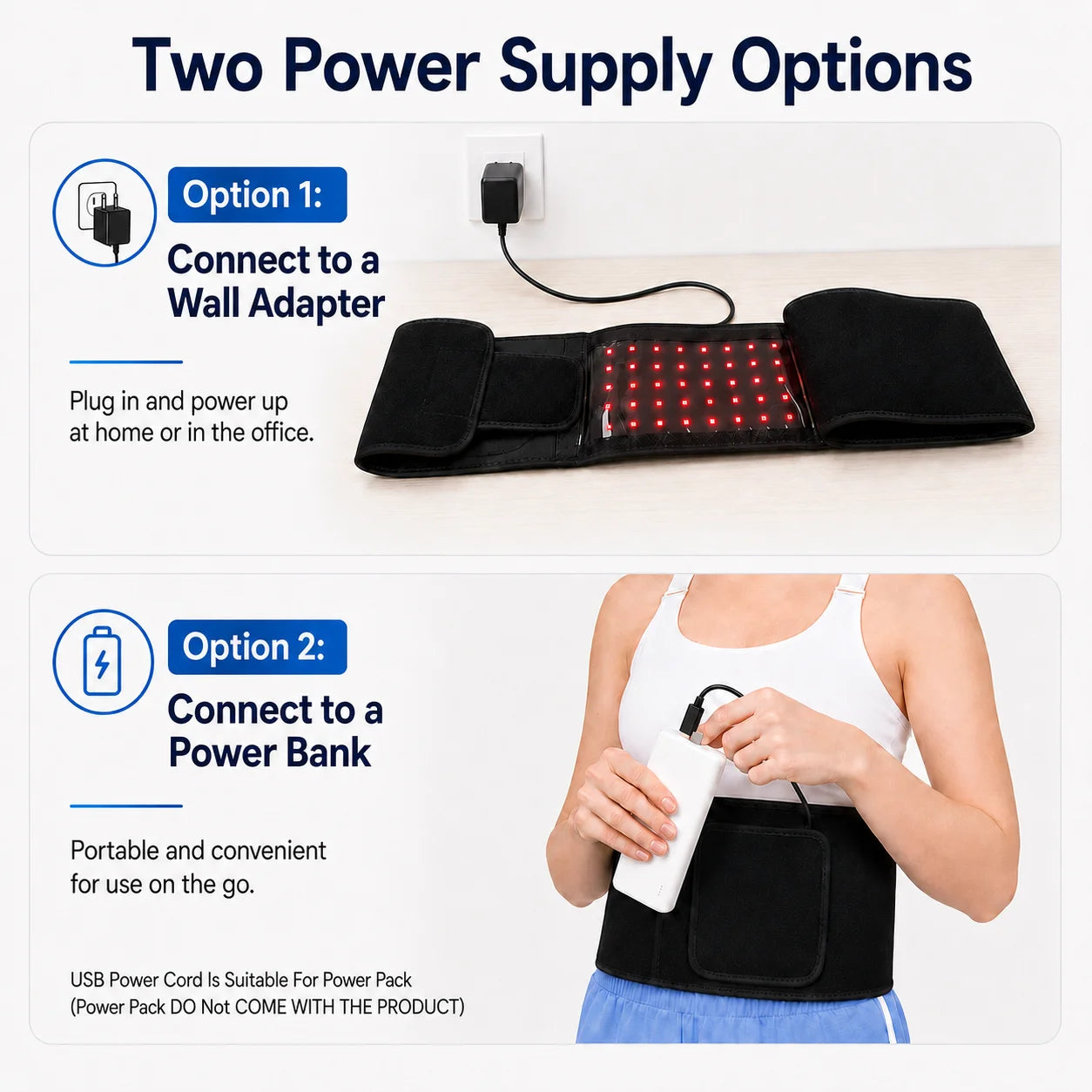 Red Light Therapy Belt 660nm 850nm Near Infrared Body Circulation