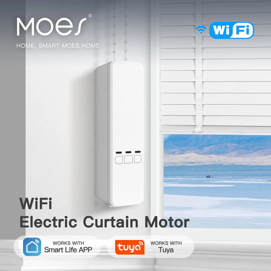 MOES Tuya WiFi Motorized Chain Roller Blinds Kit With RF Remote