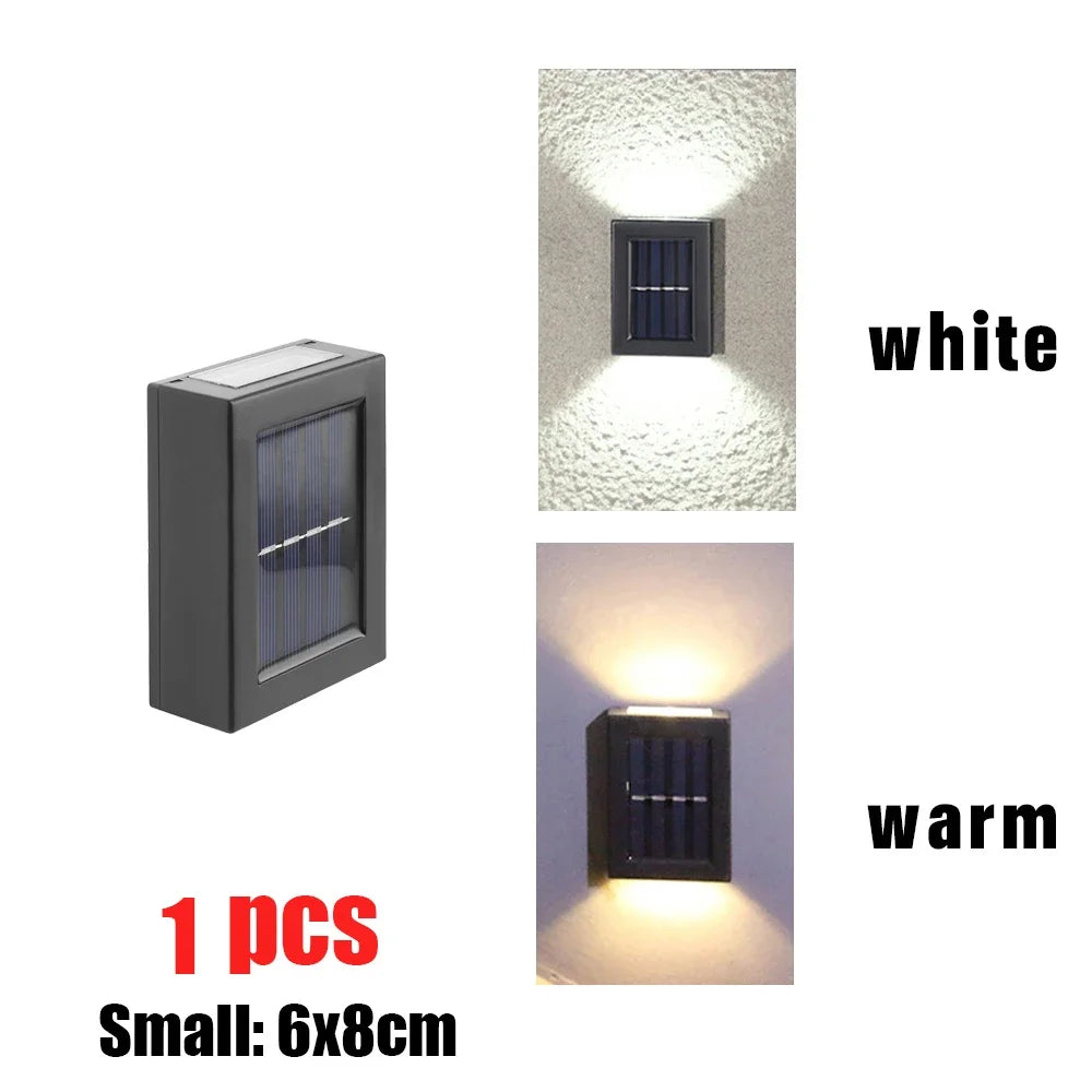 AlliLit Solar Wall Light Waterproof Outdoor LED Garden Lamp
