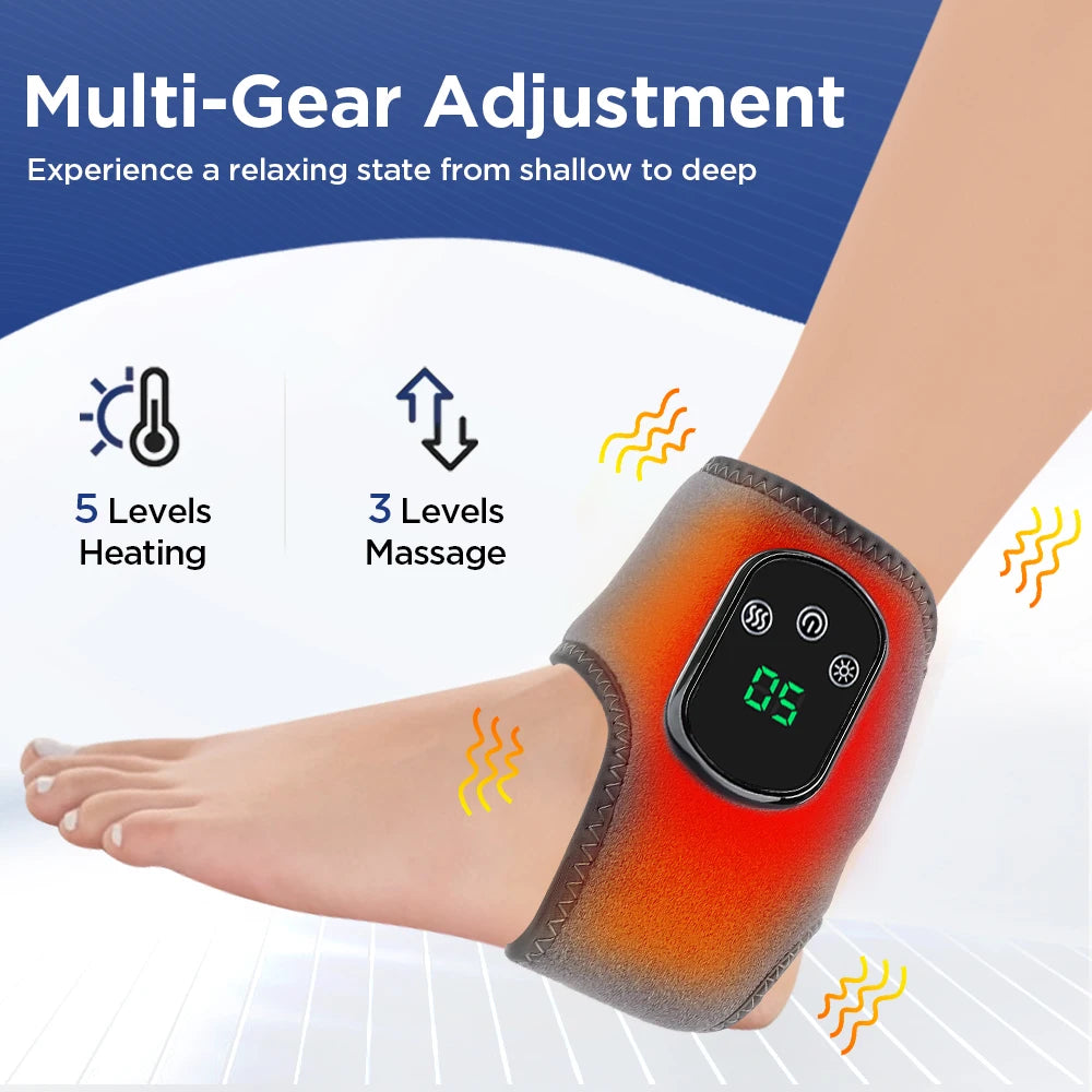 PASTSKY Electric Foot Massager With Heated Vibration Ankle Protection
