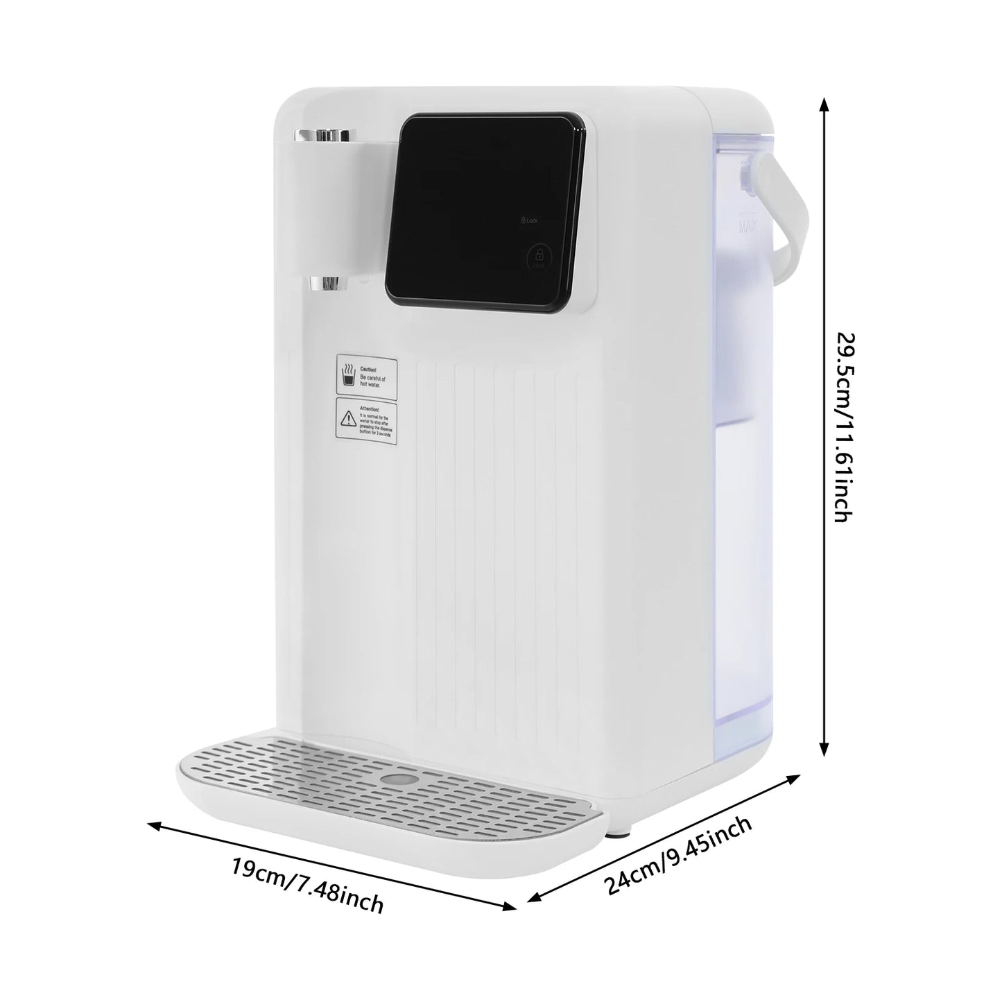 3L Instant Hot Water Dispenser With LED Panel Temperature Adjustable