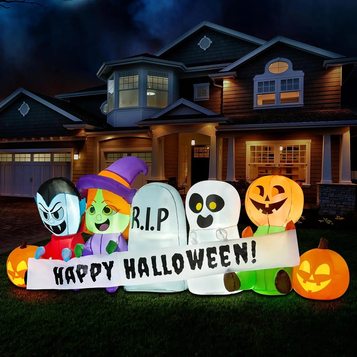 Joyfy Inflatable Halloween Multi-Character Series With LED Lights Outdoor Yard