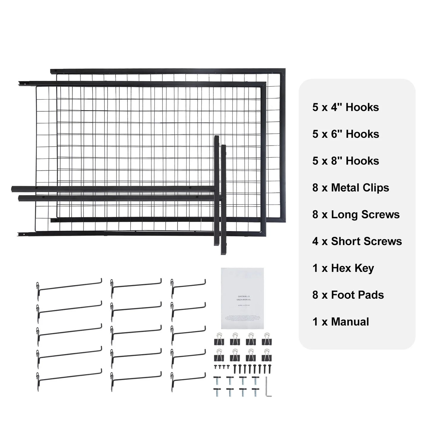 SucceBuy Grid Wall Panels Double Sided Wire Gridwall Display Racks
