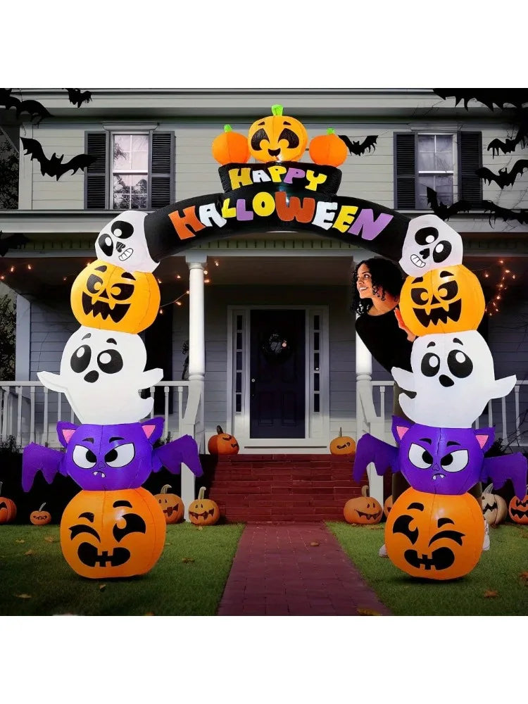 Joyfy Halloween Inflatable Pumpkin Archway Led Outdoor Yard Decor