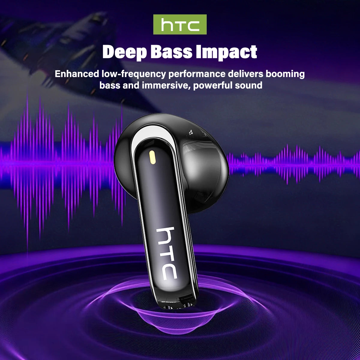 HTC NE70 Wireless Bluetooth Earphones With AI Translator Feature