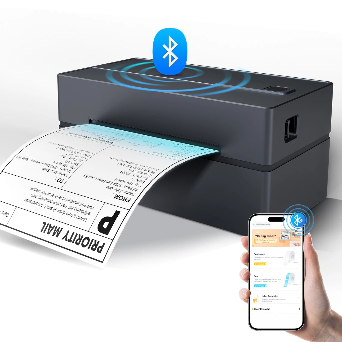 TakeYou Portable Thermal Label Printer 203DPI Bluetooth USB High Speed