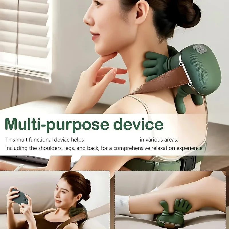 Neck And Shoulder Massager Shiatsu Pillow With Heat Wireless Portable
