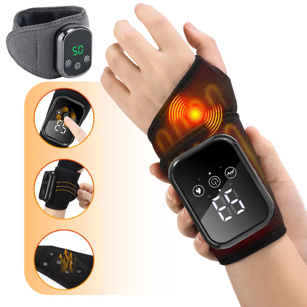 Agdoad Electric Heating Wrist Massager With Vibration Therapy