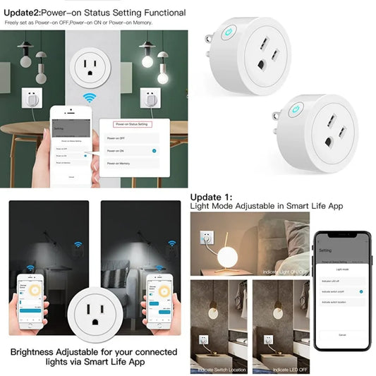 Smart WiFi Power Dimmer Plug With Alexa Remote Control
