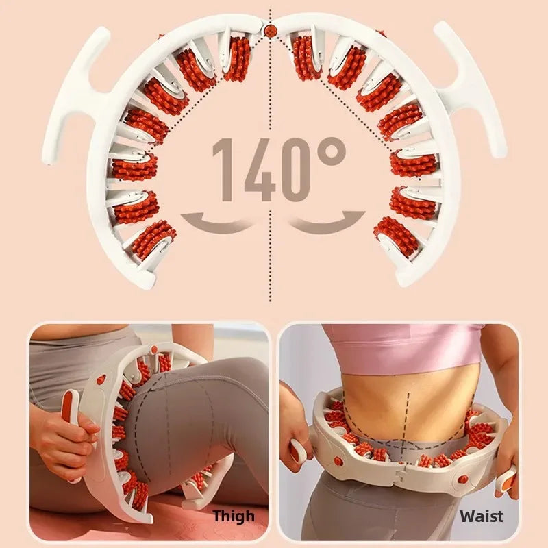Multi-Function Full Body Ring Leg Massager Roller With Detachable Handles