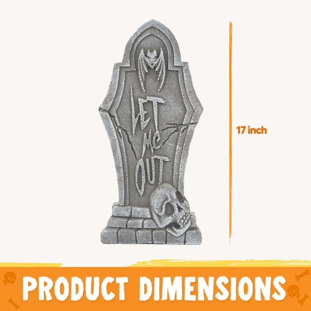 Joyfy 5 Pack Halloween Graveyard Foam Headstones Outdoor Lawn Tombstones