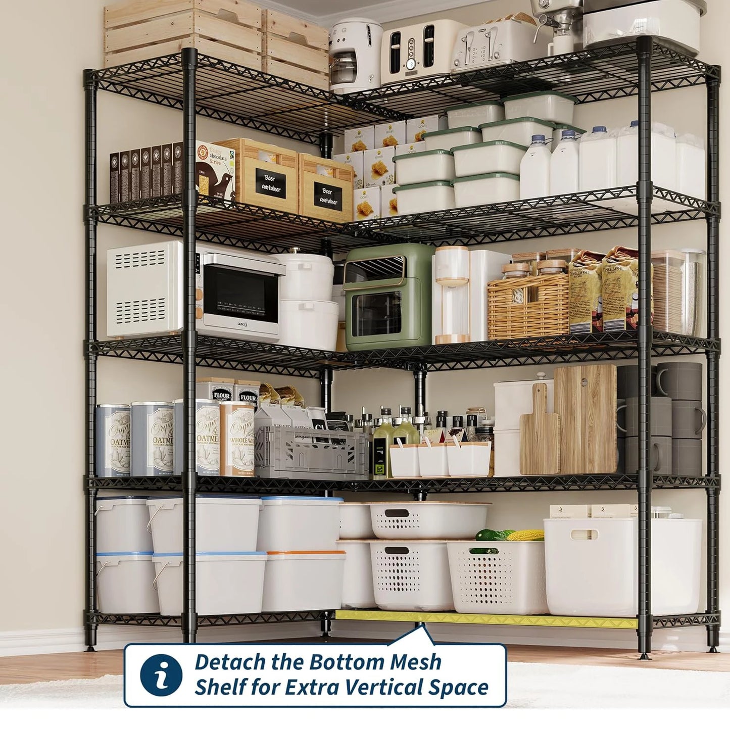 Twister.CK Five Tier Heavy Duty Metal Storage Shelves