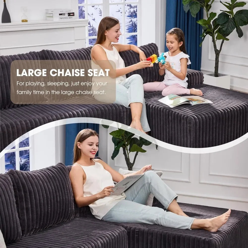 Cloud Modular Sectional Sofa L Shape Memory Foam Chaise