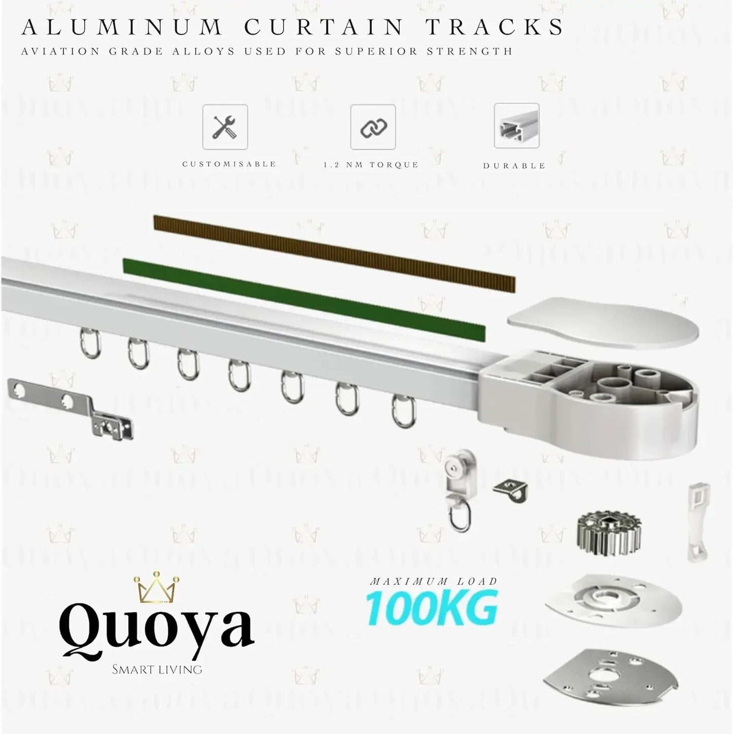 QL500 Smart Curtains System Electric Curtain Track With Automated Rail