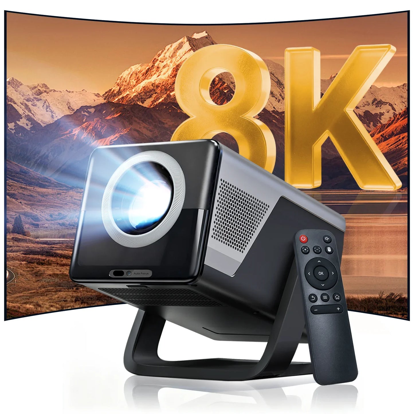 LynCast 8K AI Smart Projector Android 14 Auto Focus 1000 ANSI