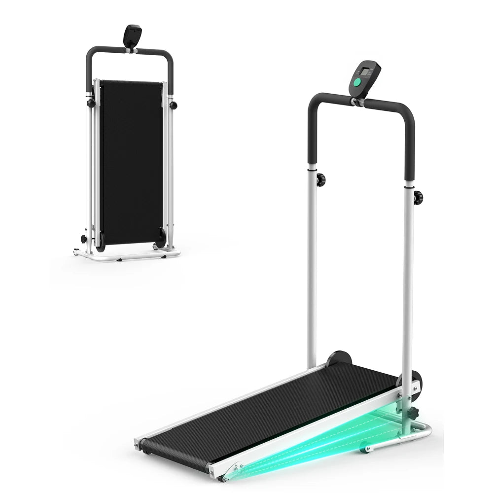AKLUER Non Motorized Foldable Treadmill For Small Homes