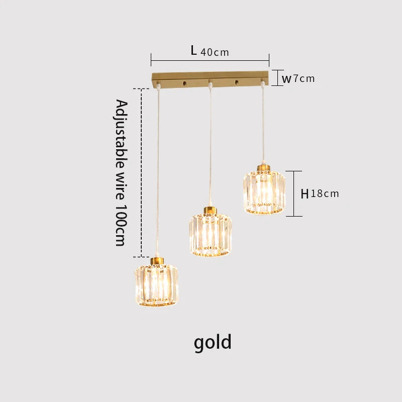VETRULUS Modern Crystal Ceiling Lamp Minimalist Chandelier