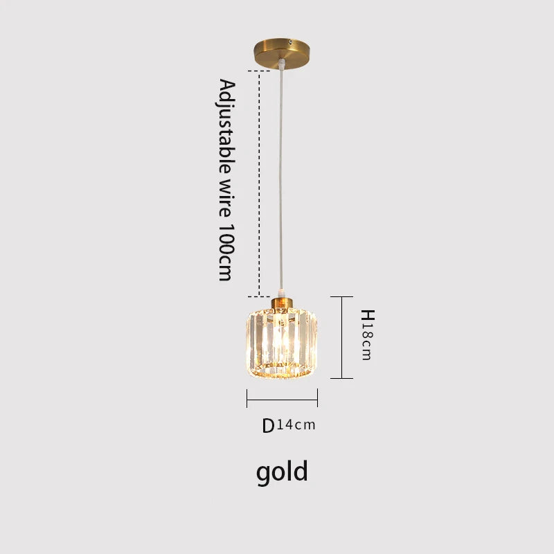 VETRULUS Modern Crystal Ceiling Lamp Minimalist Chandelier