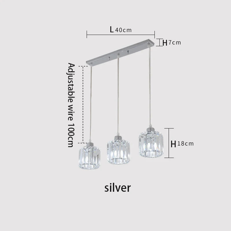 VETRULUS Modern Crystal Ceiling Lamp Minimalist Chandelier